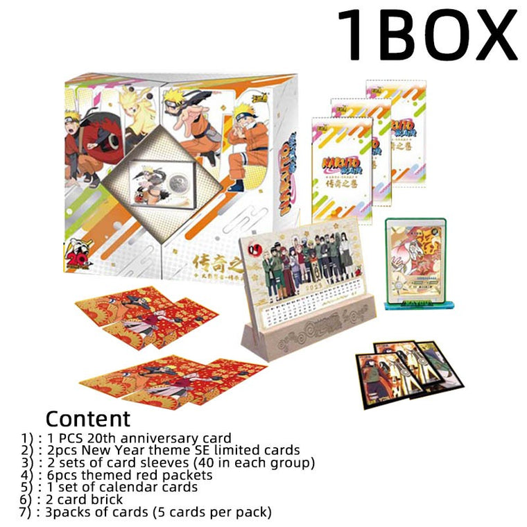 KAYOU Naruto New Year Gift Box Collectible Cards Booster Box Anime TCG Trading Cards